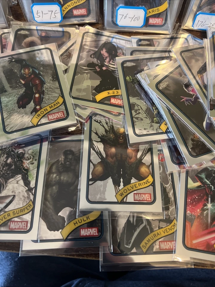 🤩🔥2025~Topps Chrome Marvel complete set 1-200💎🔥Amazing Cards, All Sleeved NM - Image 2 of 4