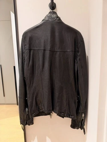 ALLSAINTS Biker Leather Jacket Size S 40 inches chest 25 inches long image 4