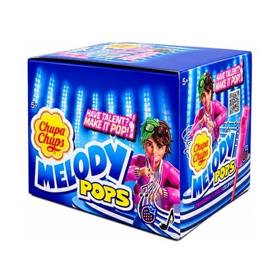 Chupa Chups Melody Pops Erdbeergeschmack und Melodie 48x 15g
