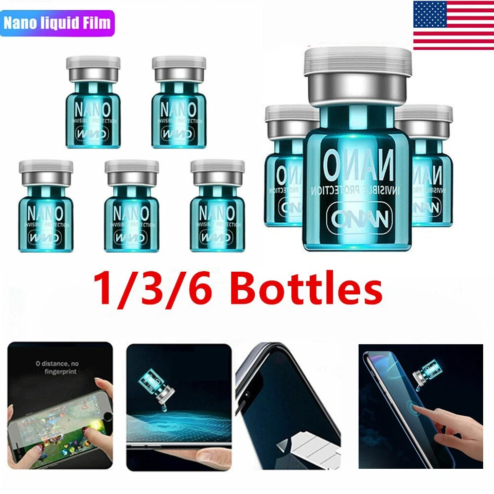 1/3/6X NANO Liquid Glass Screen Protector Oleophobic Coating Film Universal US - Image 4 of 4