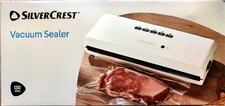 Silvercrest Vacuum Sealer + 3m Roll & Adaptors Wet & Dry Seals Function (White)