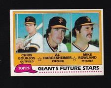 1981 Topps Chris Bourjos Al Hargesheimer Mike Rowland Rookie #502 Giants