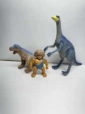 Definitely Dinosaurs 1987 Playskool Struthiomimus And Grak Caveman Lot