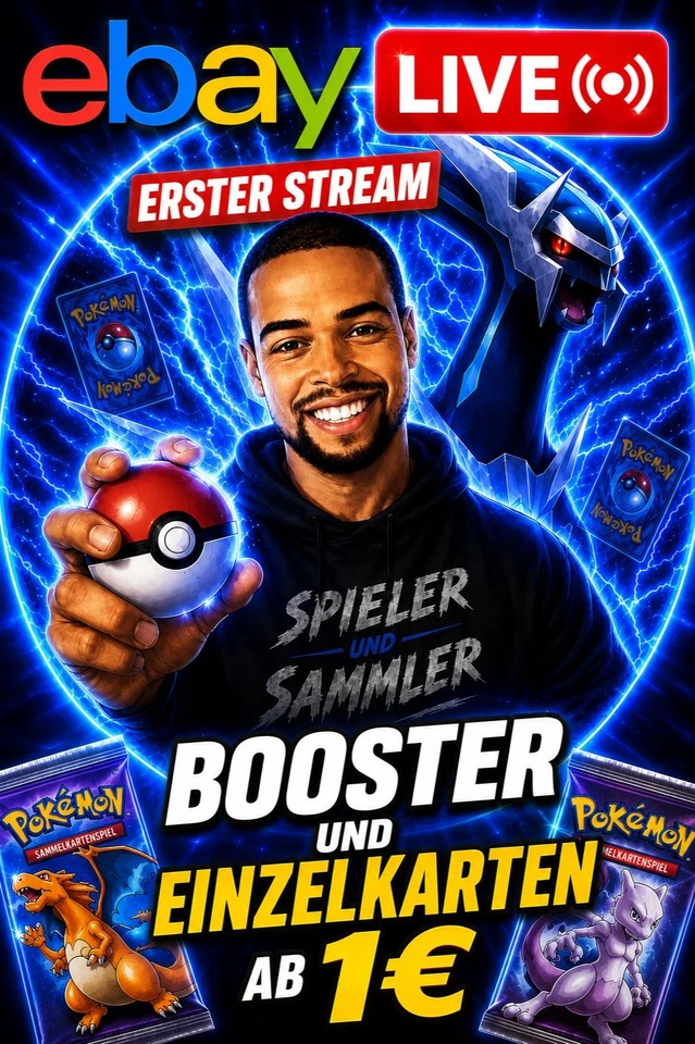 Hallo Ebay Live👋Erster Stream💥Booster + Einzelkarten ab 1€🔥