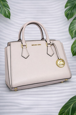 Michael Kors HOPE  LARGE Satchel Powder Blush Pink Leather Bag NWT