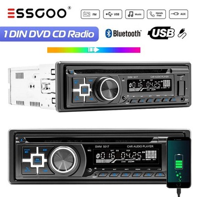 ESSGOO DVD CD Car Stereo Radio MP3 Player Bluetooth FM USB Head Unit AUX In-dash