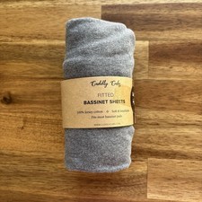 Cuddly Cubs Fitted Bassinet Sheet Jersey Knit Cotton Gray Minimalist Neutrals
