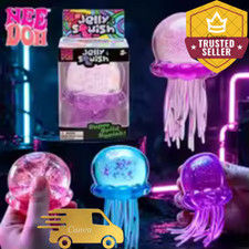 NeeDoh Fuzz Ball Jellyfish Squishy Blind Box   Random Color Sensory Squeeze Toy