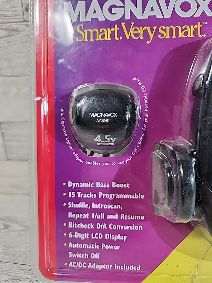 Philips Magnavox AZ7265 Leitor de CD Portátil Adaptador de Carro e Fonte de Alimentação Novo - Imagem 4 de 4