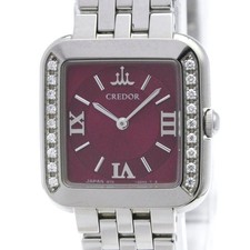 Seiko Credor Signo Diamond Stainless Steel Quartz Women Watch Gse873 1E70-0Cr0 P
