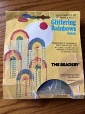 THE BEADERY MOBILE KIT GLITTERING RAINBOWS BEAD 1982 NOS Sealed Vintage Craft