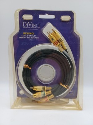 Divinci Innovative Sound & Bass Audio Cables 24 Carat Gold Plated AV New