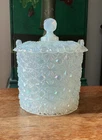 Vintage Fenton Iridescent Opalescent Daisy & Button Art Glass Candy Dish