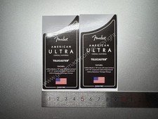 2 Sets For American Fender TELECASTER ULTRA Black PVC Headstock Sticker Decals