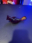 Vintage Fenton Amberina Glass Cardinal Bird Figurine