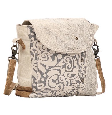 Myra Bags Factual Hairon Leather Boho Western Messenger Bag