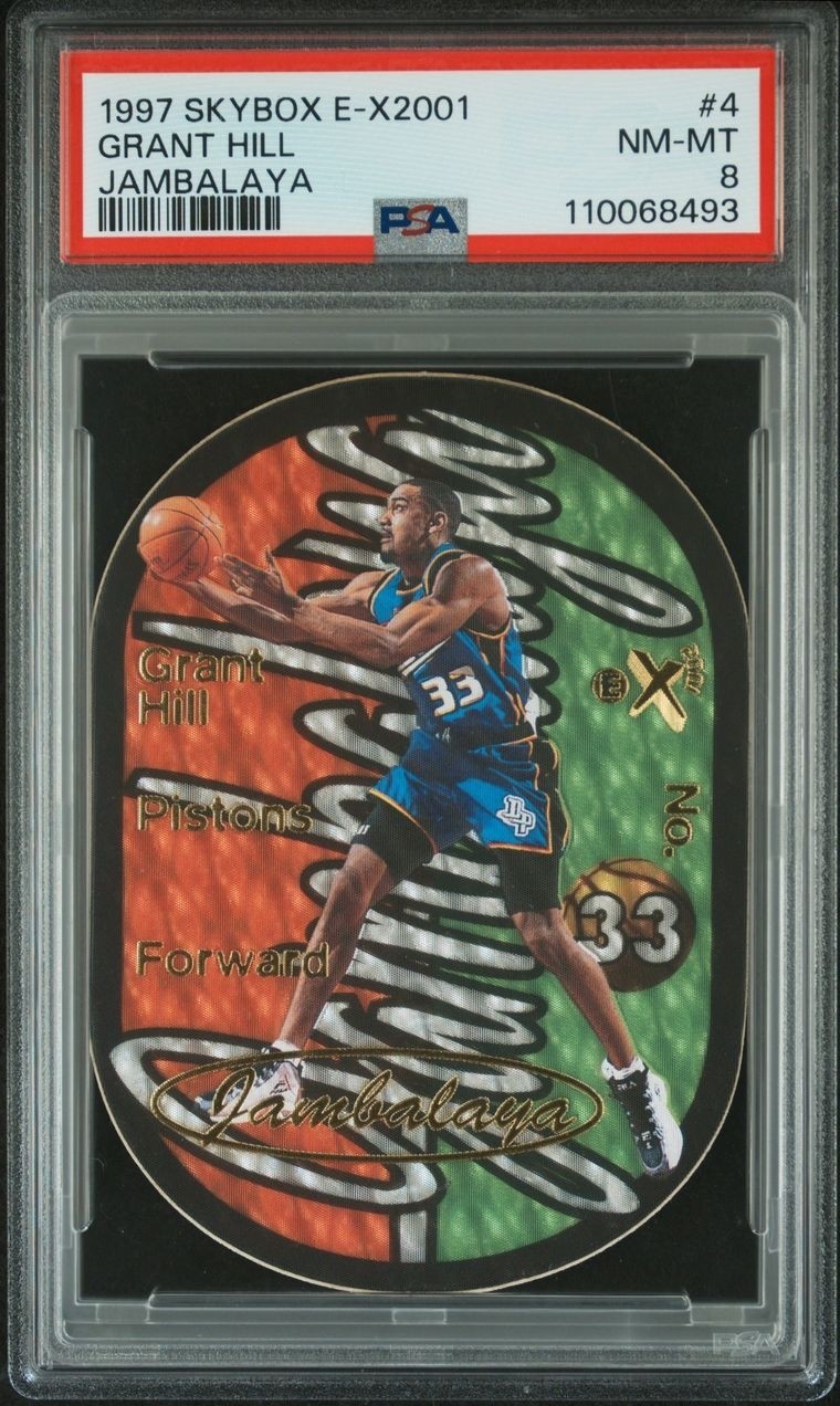 1997 SKYBOX E-X2001 #4 Grant Hill JAMBALAYA PSA 8