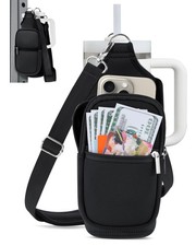 Magnetic Gym Bag Water Bottle Carrier Holder Phone Pocket Shoulder Strap