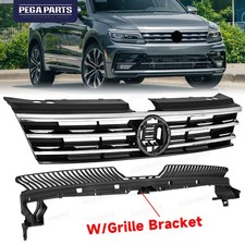 For 2018-21 Vw Volkswagen Tiguan Front Upper Grille Wchrome Trimgrill Bracket