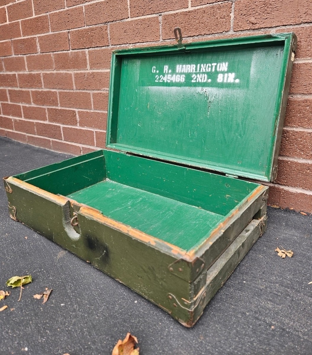 Vintage WWIIOriginal mid-20th century U.S. military-issued wooden