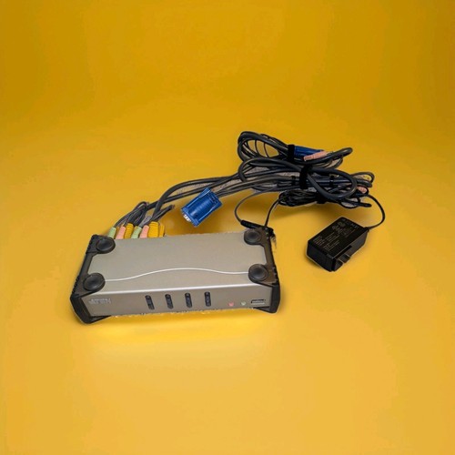 ATEN CS1734B 4-Port USB 2.0 KVMP Switch w/ OSD - Includes 2 Cable Sets & Power