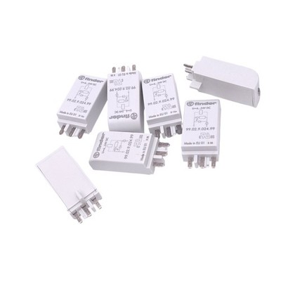 Lot of 7 Finder 99.02.9.024.99 Coil Indication EMC Suppression Modules, 6-24VDC