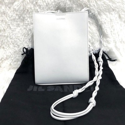 Jil Sander Leather Shoulder Bag Pochette White Women Bag Original Collection