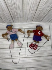 Rhode Island Novelty Vintage Plush Bears With Numbers Exercise Rings READ