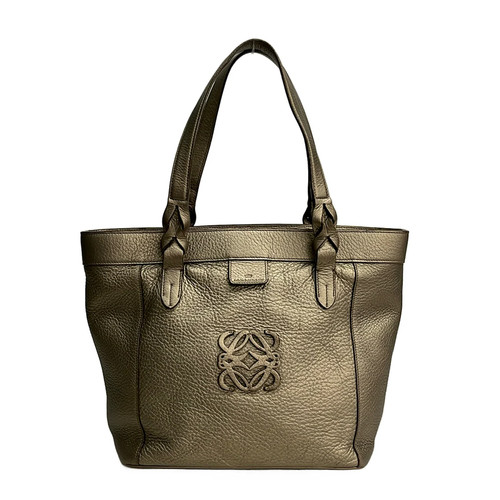 LOEWE Anagram Bronze Gold Leather Handbag