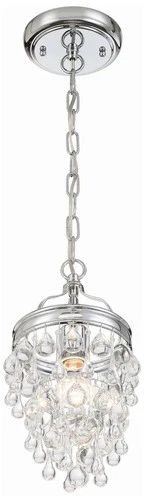 Crystorama Calypso 7 1/2" Wide Chrome and Crystal Mini Pendant - Picture 5 of 9
