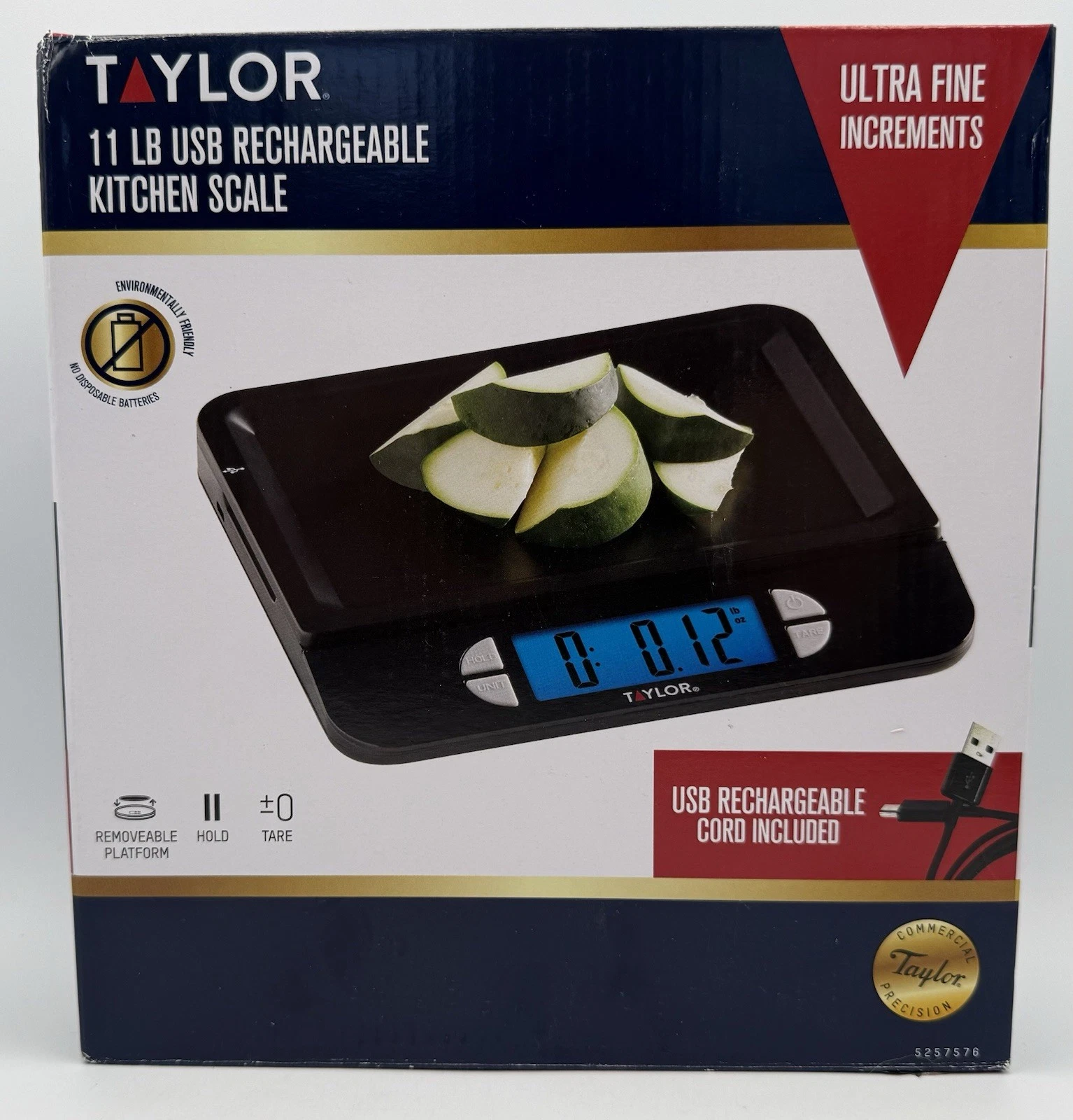 Kitchen Scale Taylor 11 LB USB Rechargeable Multi-Function Cord Included
Opens in a new window or ta