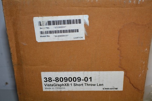 Christie Vista Graph X 8:1 Short Throw Lens (38-809009-01) #W5802 - Picture 2 of 3
