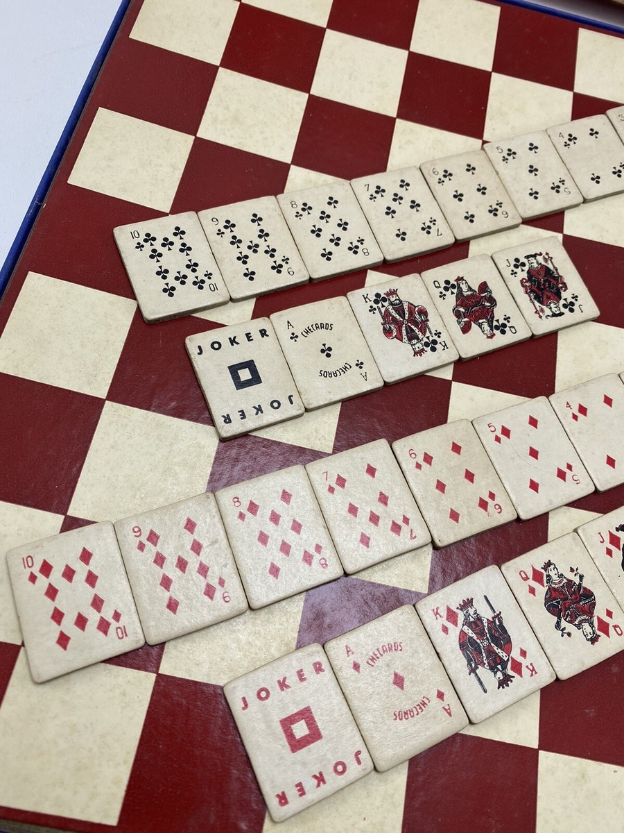 1941 Checards Board Game, The Two-Handed Checker Game Cadaco-Ellis