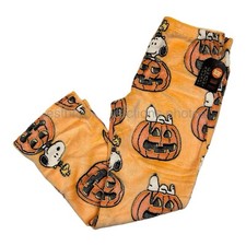 Peanuts Snoopy Great Pumpkin Plush Pajama Pants Glow in the Dark Women's Size M