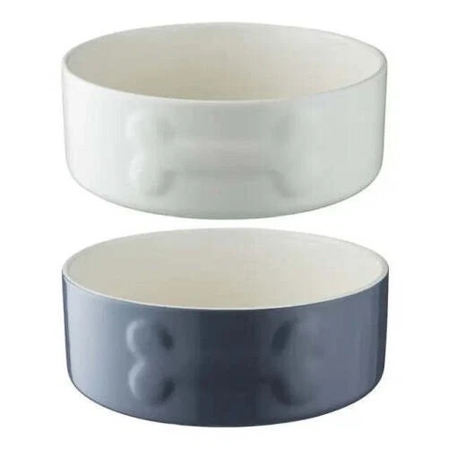 Mason Cash Ceramic Dog Bowl Bone Design Varios Size eBay
