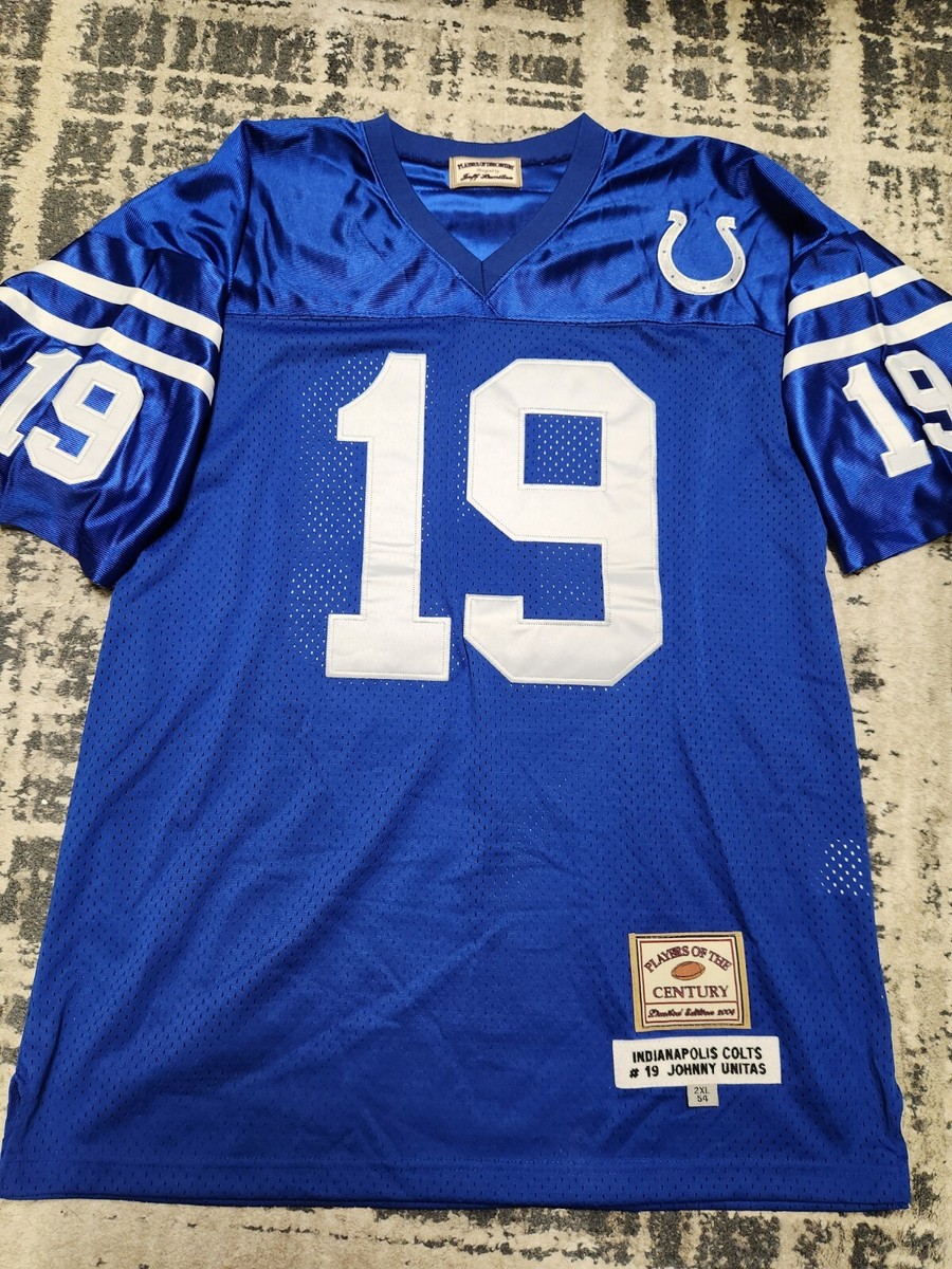 Indianapolis Colts Football Jersey Mens 2XL XXL Johnny Unitas Players  Century