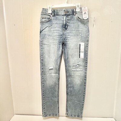 Wonder Nation Boys Slim Knit Stretch Denim Jeans Adjustable