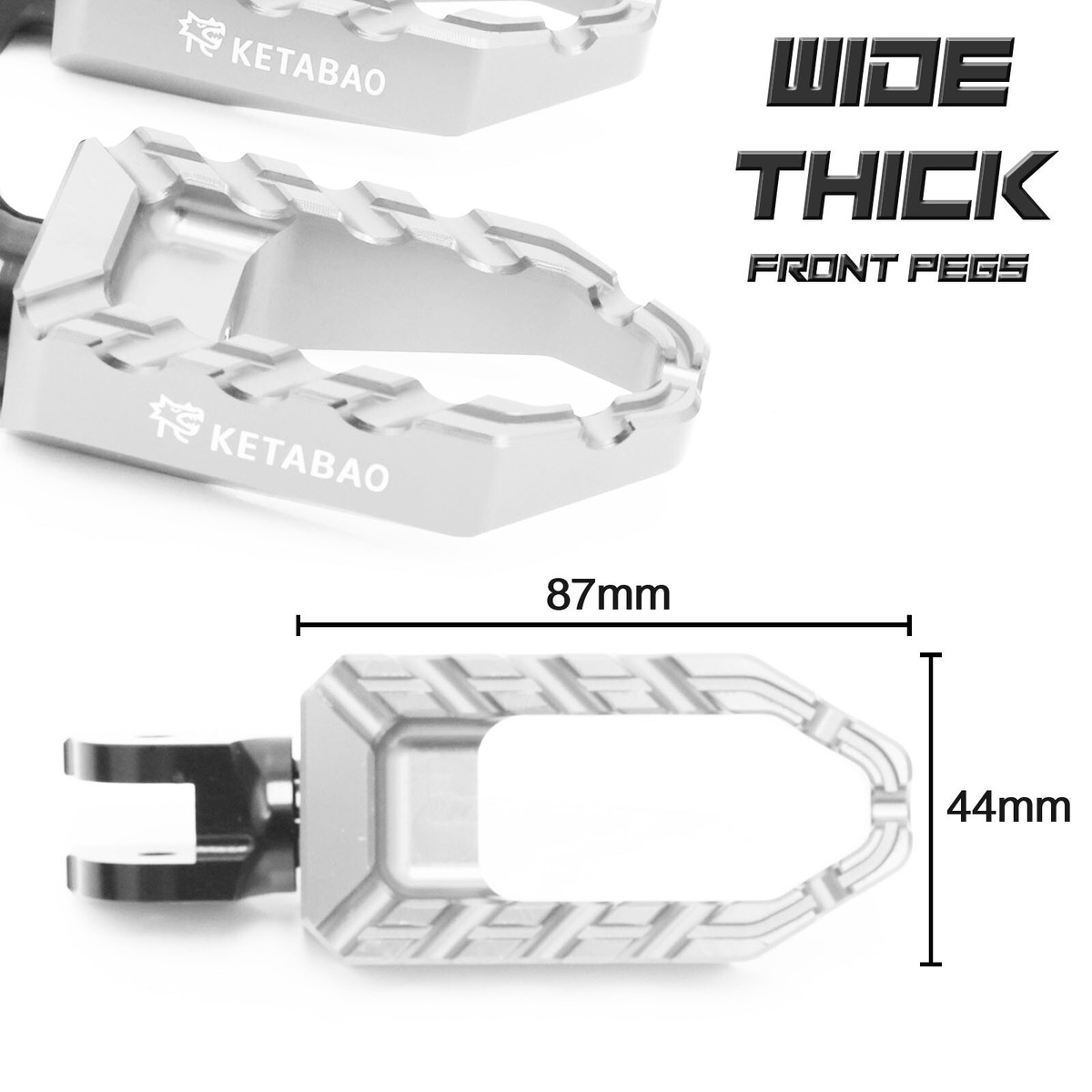 Titanium BUZZ Front Wide Footpegs For Kawasaki Ninja ZX-11