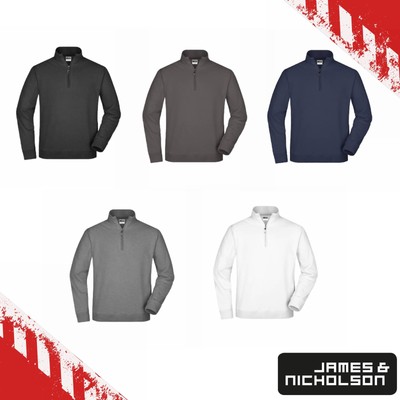 James & Nicholson   Zip-Sweatshirt JN352 Für Arbeit und Freizeit 100% Baumwolle