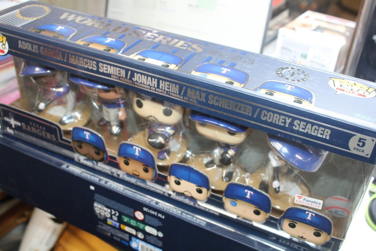 MLB Funko Pop レンジャーズ ワールドシリーズチャンピオン5体セット Funko MLB Texas Rangers 2023 World Series Champions Fanatics