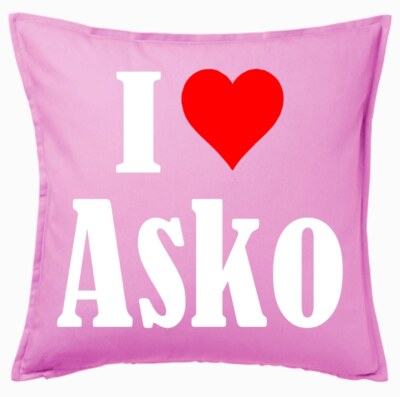 I Love Asko Kissenbezug Pink Ich Liebe Asko 109837