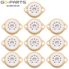 9 Pin B9A Vacuum Tube Socket For 12AX7 6DJ8 EL84 ECC83 12BH7 6922 Gold Plated 10