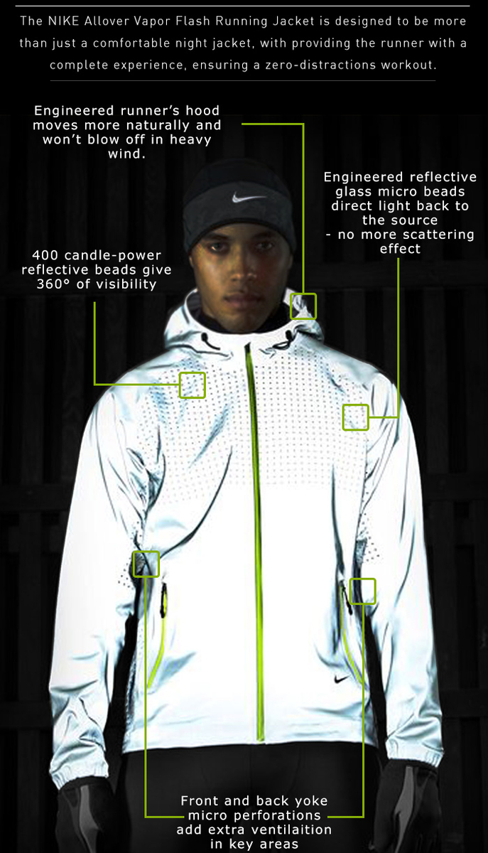 NWT Nike Vapor All over Flash Running Jacket silver volt NWT Nike Vapor All over Flash Running Jacket silver volt