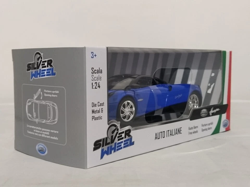 Pagani Huayra Blu Blue Silver Wheel 1:24 Nuovo 1/24 - Immagine 3 di 3