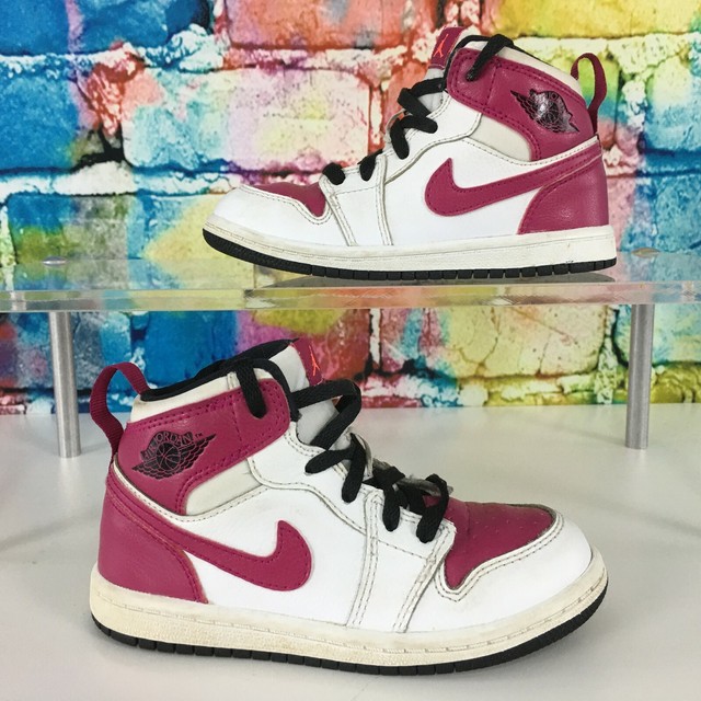 pink and white high tops
