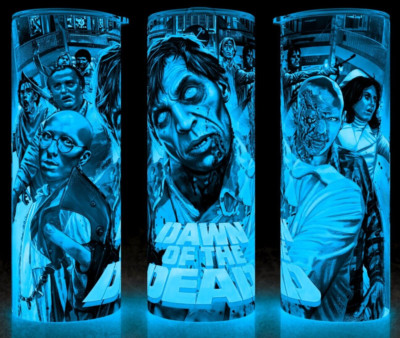 Glow in the Dark Dawn of the Dead Zombie Retro Horror Cup Mug Tumbler 20oz