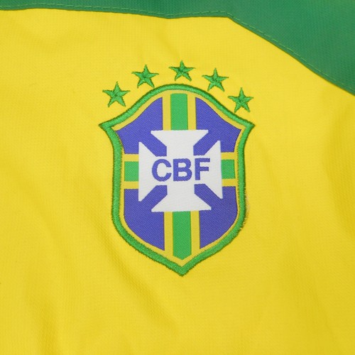 Men's Brasil Soccer Jacket, Pre-Owned Yellow Green Sport CBF Size L - Picture 2 of 9