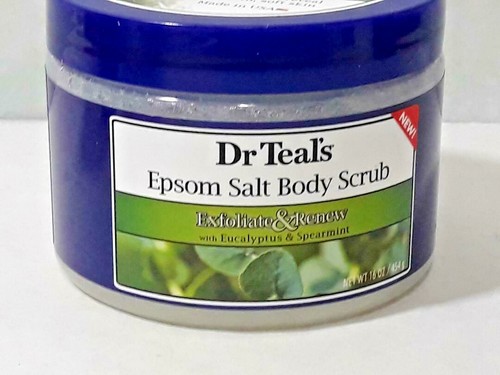 Dr. Teal's Peeling & Renew Eukalyptus & Spearmint Bittersalz Körperpeeling, 16 oz
