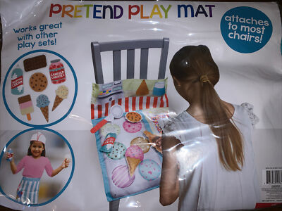 Kids Pretend Play Mat Ice Cream Shop - Attaches To Most Chairs - Pre K & Up