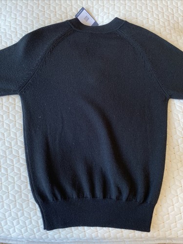 Drake’s Mens BNWT Black Merino Wool V Neck Jumper Size Small £295.00 NWT Sweater - Picture 7 of 9
